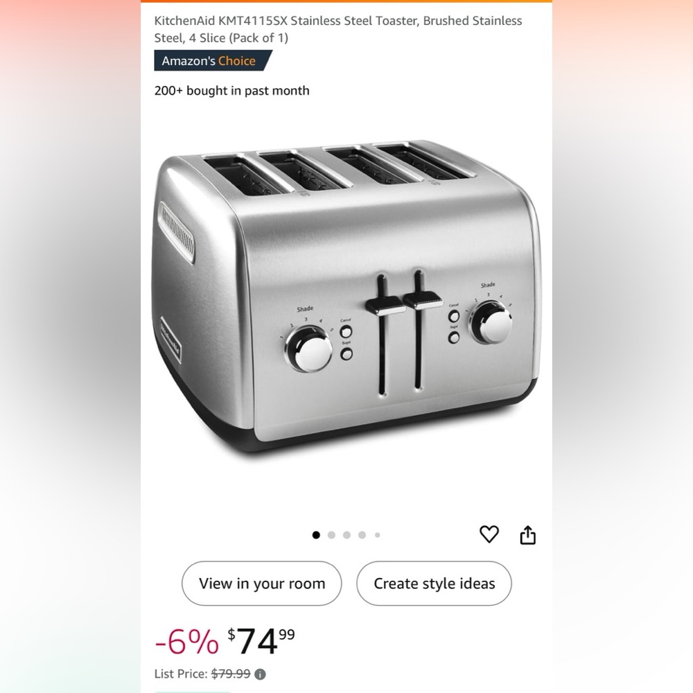 KitchenAid toaster 4 slices Brand New, with box 📦 Never opened the original box.